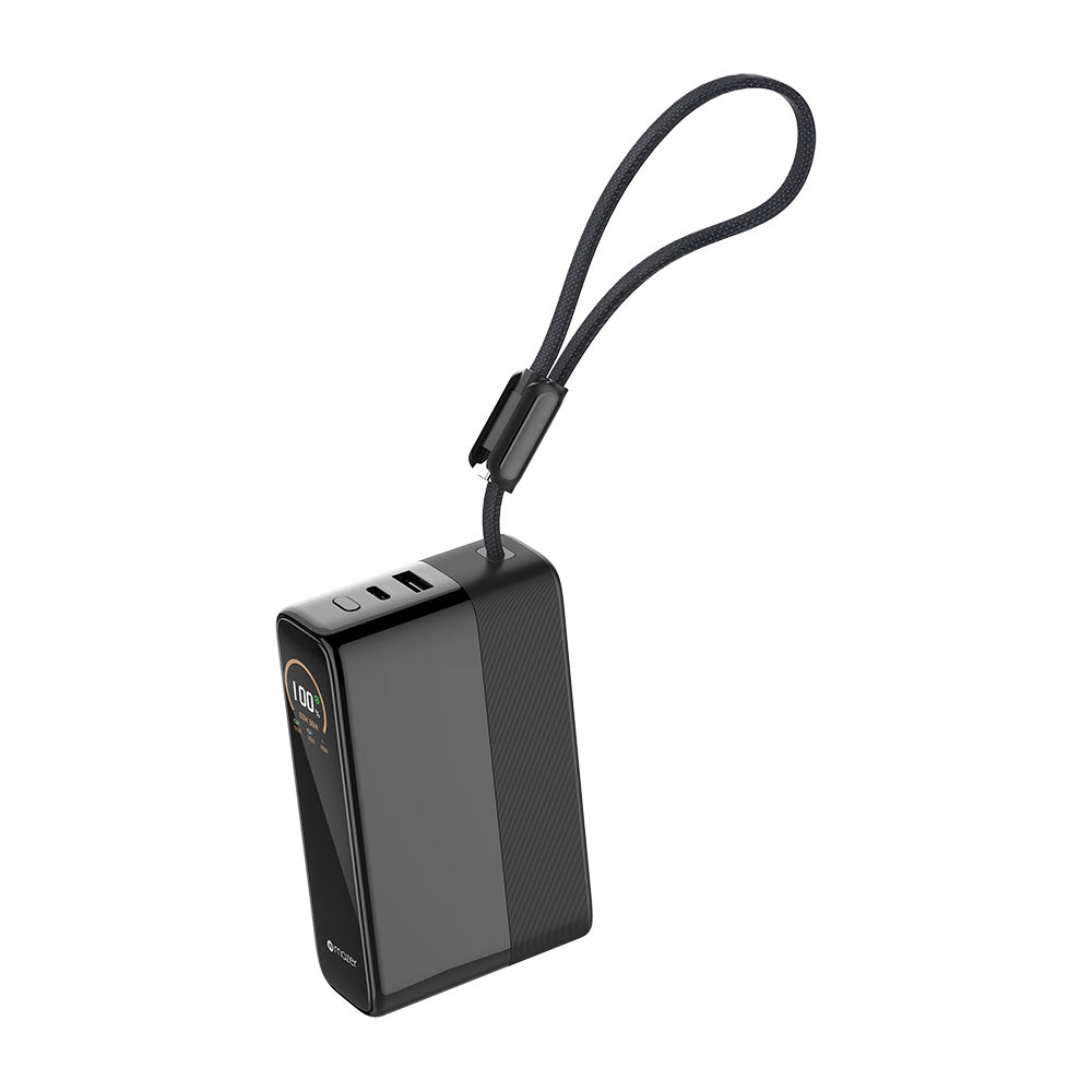 Mazer M-Ai-PC130L20-V7 PowerCharge PD 130W 20,000mAh with Built-in C Cable - Black