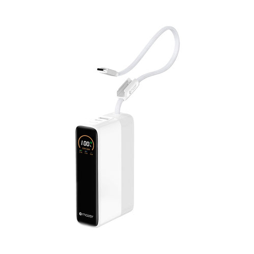 Mazer M-Ai-PC130L20-V7 PowerCharge PD 130W 20,000mAh with Built-in C Cable - White