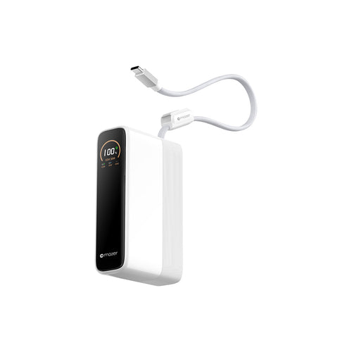 Mazer M-Ai-PC130L20-V7 PowerCharge PD 130W 20,000mAh with Built-in C Cable - White