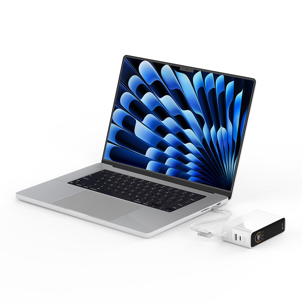 Mazer M-Ai-PC130L20-V7 PowerCharge PD 130W 20,000mAh with Built-in C Cable - White