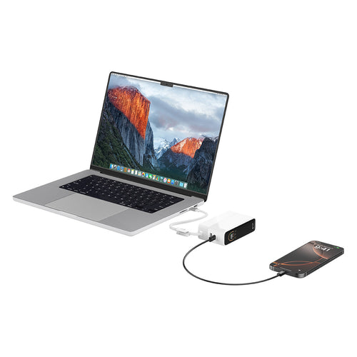 Mazer M-Ai-PC130L20-V7 PowerCharge PD 130W 20,000mAh with Built-in C Cable - White