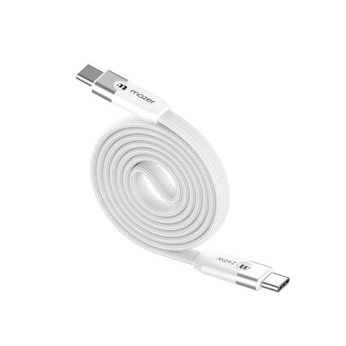 Mazer M-Cobra30 InfiniteLINK Cobra3 Flat Magnetic 1M 240W Cable - White