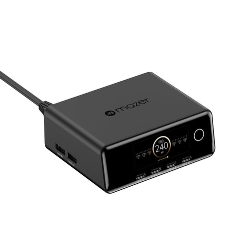 Mazer PrestigeGaN Ai PD3.2 240W 4C2A Desktop Charger - Black