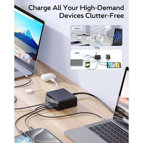 Mazer PrestigeGaN Ai PD3.2 240W 4C2A Desktop Charger - Black