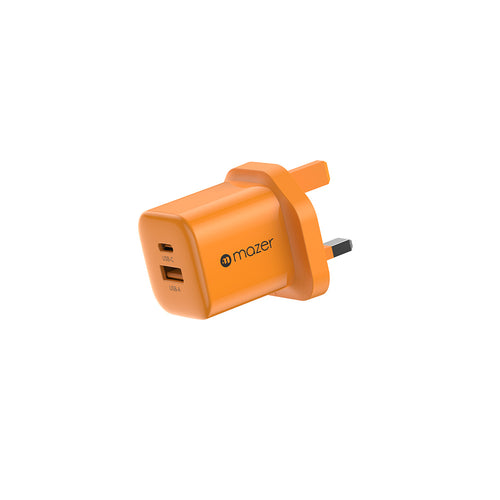 Mazer M-G35W-V6UK PrestigeGaN Multi Device Fast Charging 35W 1C1A - Sunset Orange