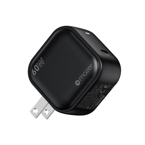 Mazer M-G60UK-V5C-BK PrestigeGaN Mini AVS DPS60W 1C US/UK Wall Charger
