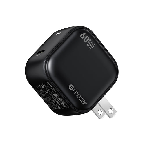 Mazer M-G60UK-V5C-BK PrestigeGaN Mini AVS DPS60W 1C US/UK Wall Charger