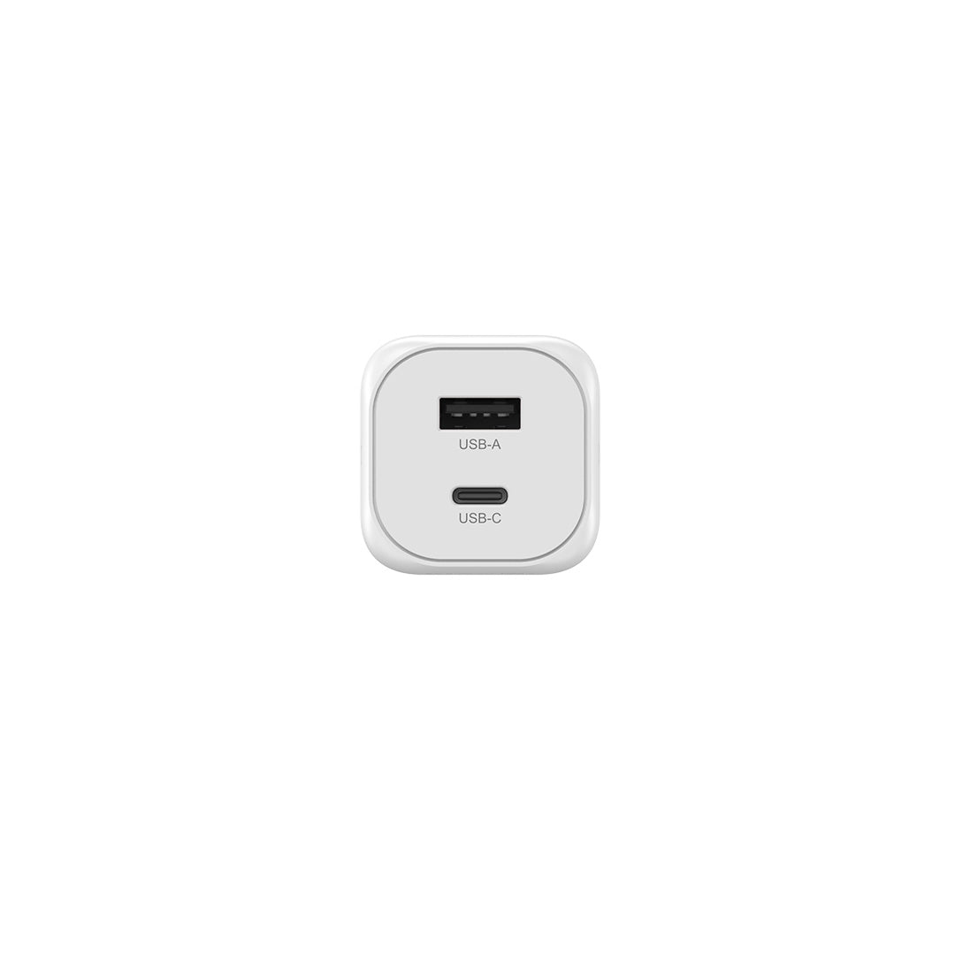 Mazer M-G60W-V5UK PrestigeGaN Dynamic Power Adapter 60W 1C1A US + UK Plugs (White)