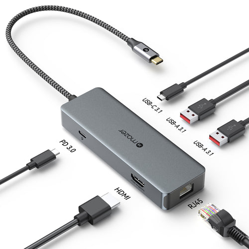 Mazer M-Hub61-GY InfiniteLinkPro Hub61 6-in-1 USB-C Multimedia Hub
