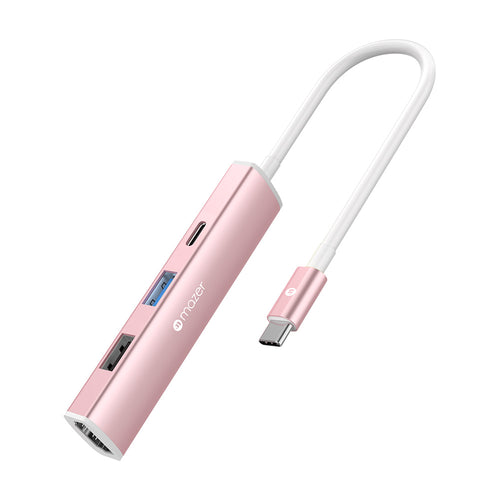 Mazer M-Hub51 Infinite Link Hub Slim USB-C 4-in-1 Multimedia Mobile Hub (Blush)