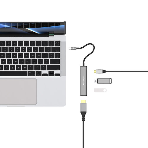 Mazer M-Hub51-GY Infinite Link Hub Slim USB-C 4-in-1 Multimedia Mobile Hub