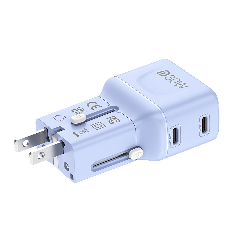 Mazer M-IFTravel530 InfiniteTravel Pocket PD30W 2C Travel Charger (Purple)