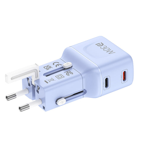Mazer M-IFTravel530 InfiniteTravel Pocket PD30W 2C Travel Charger (Purple)