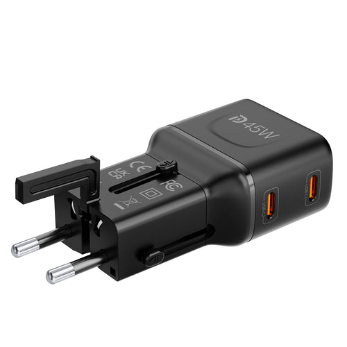 Mazer M-IFTravel545-BK InfiniteTravel Pocket GaN PD45W 2C (Black)