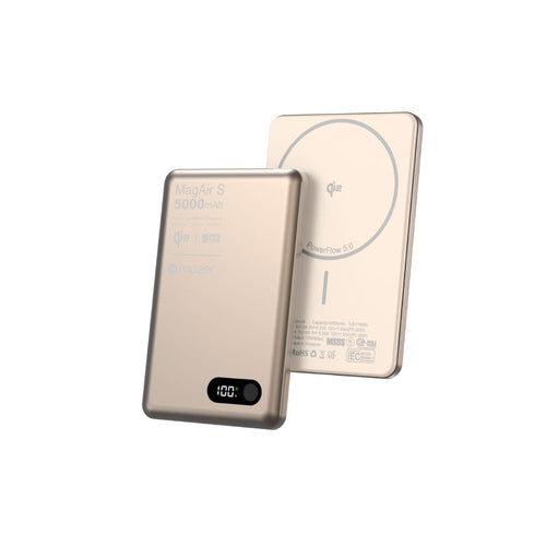 Mazer M-MagAir29-DT qi2 15W 5000mAh PD20W Ultra Slim Power Bank (Desert Titanium)