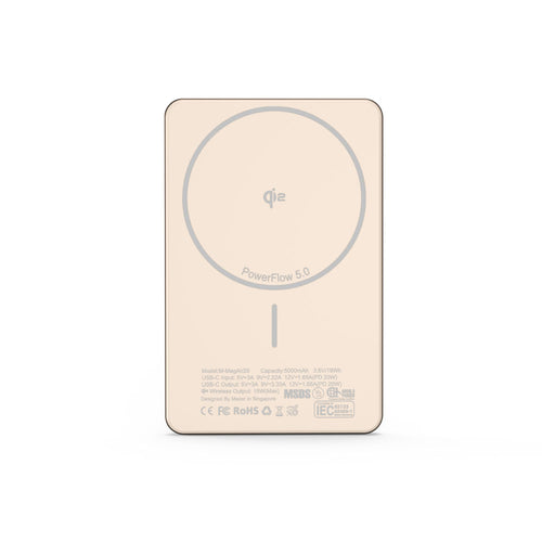 Mazer M-MagAir29-DT qi2 15W 5000mAh PD20W Ultra Slim Power Bank (Desert Titanium)