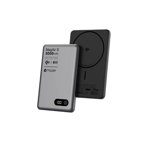 Mazer M-MagAir29-GY qi2 15W 5000mAh PD20W Ultra Slim Power Bank (Grey)