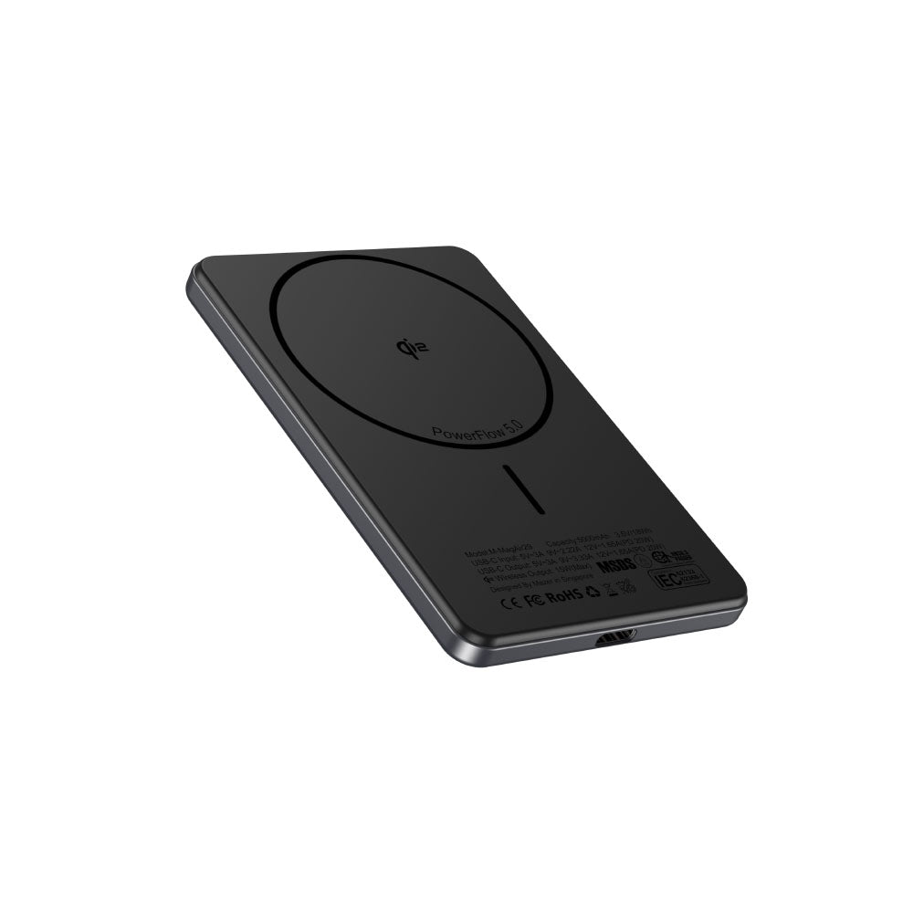 Mazer M-MagAir29-GY qi2 15W 5000mAh PD20W Ultra Slim Power Bank (Grey)