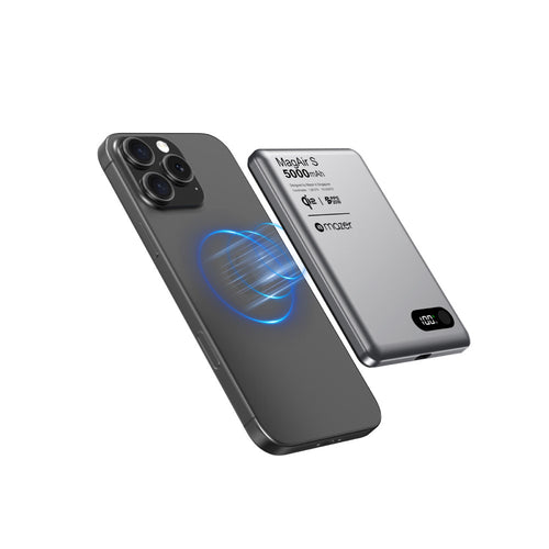 Mazer M-MagAir29-GY qi2 15W 5000mAh PD20W Ultra Slim Power Bank (Grey)
