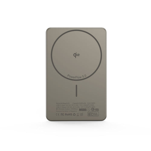Mazer M-MagAir29-NT qi2 15W 5000mAh PD20W Ultra Slim Power Bank (Natural Titanium)