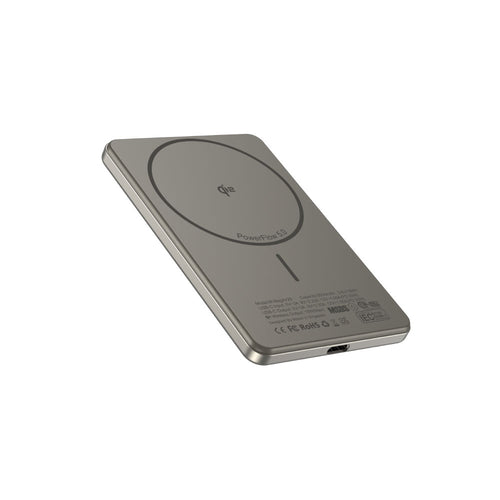 Mazer M-MagAir29-NT qi2 15W 5000mAh PD20W Ultra Slim Power Bank (Natural Titanium)