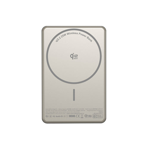 Mazer M-MagAir31 10,000mAh Qi2.2 Certified 25W Magnetic Wireless Power Bank (CCC Certified) (Natural Titanium)