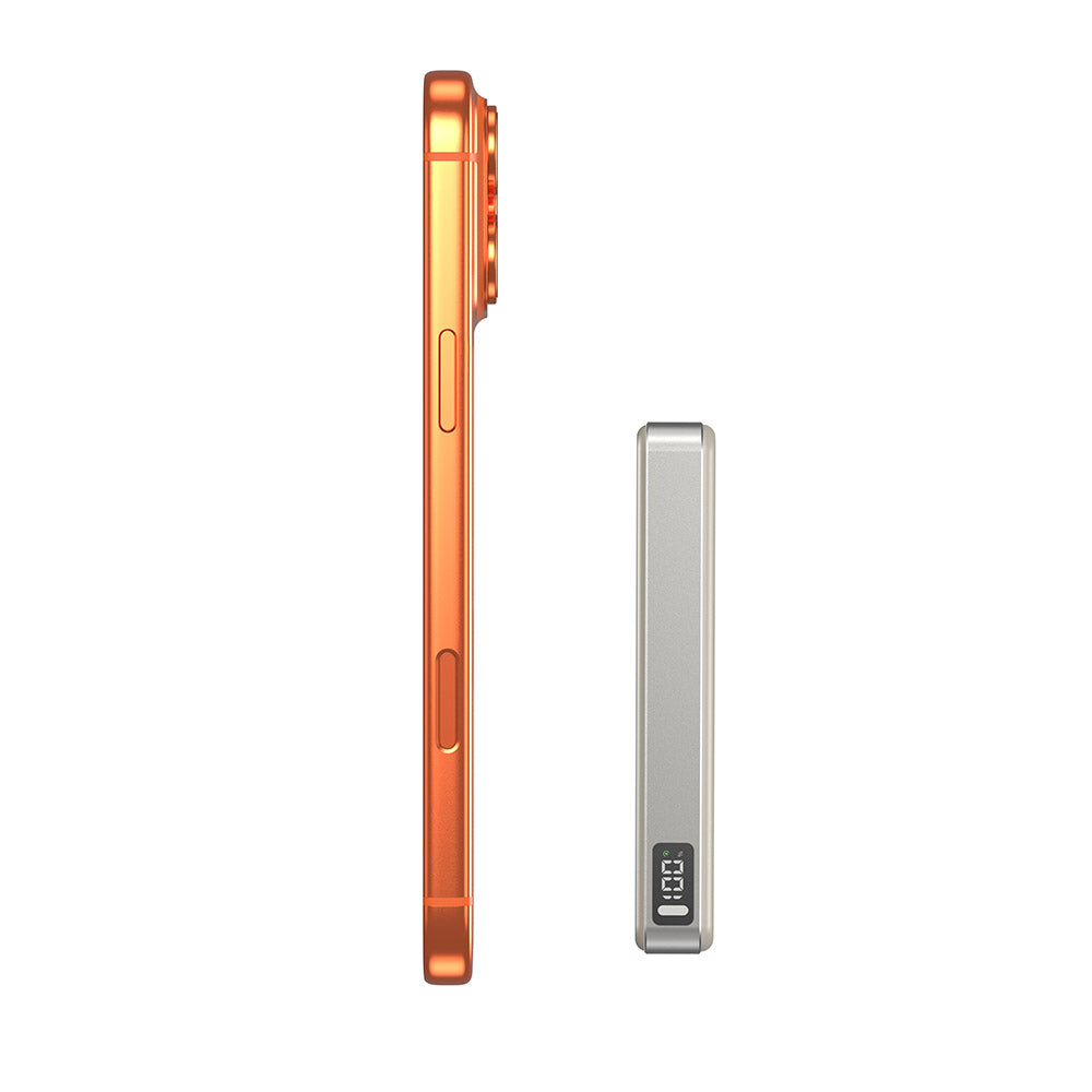Mazer M-MagAir31 10,000mAh Qi2.2 Certified 25W Magnetic Wireless Power Bank (CCC Certified) (Natural Titanium)