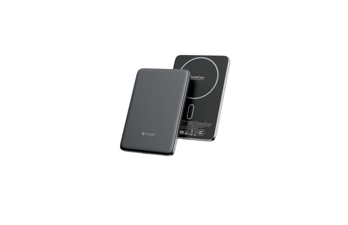 Mazer SolidCore Air 15W Ultra Slim 5000mAh SSB CCC+QR Powerbank Black Grey (M-MagAir39-BG)