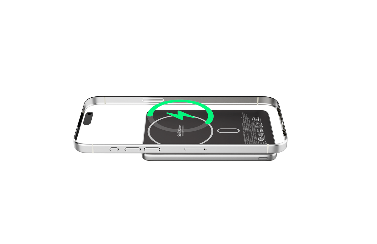 Mazer SolidCore Air 15W Ultra Slim 5000mAh SSB CCC+QR Powerbank Black Grey (M-MagAir39-BG)