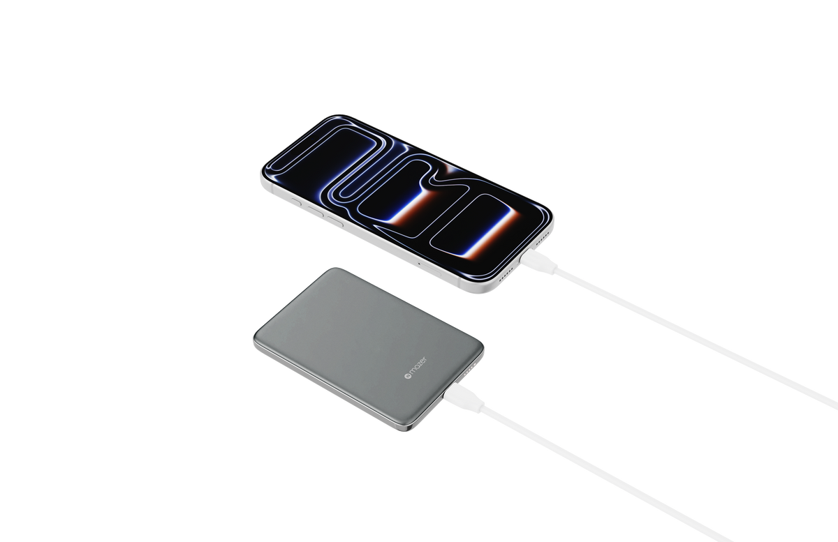 Mazer SolidCore Air 15W Ultra Slim 5000mAh SSB CCC+QR Powerbank Black Grey (M-MagAir39-BG)