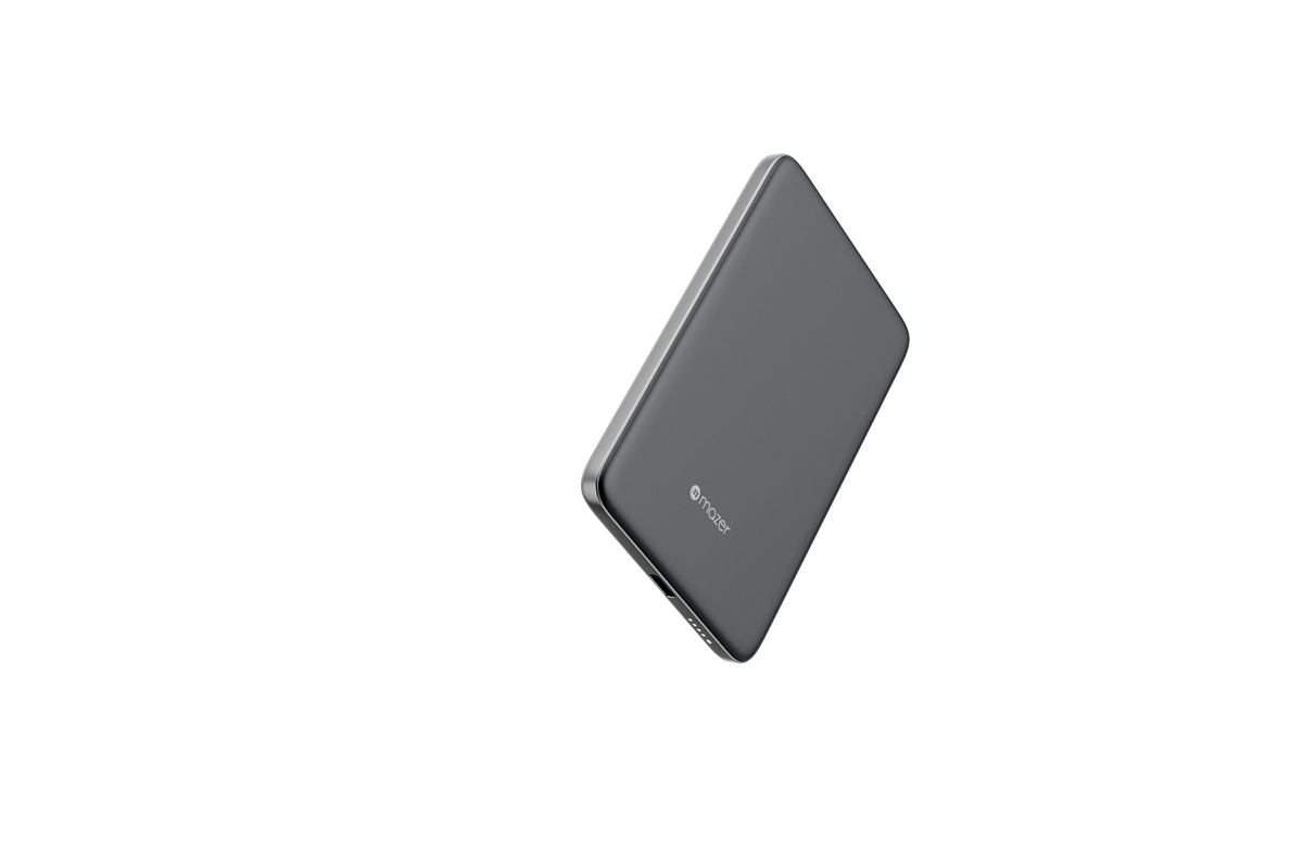 Mazer SolidCore Air 15W Ultra Slim 5000mAh SSB CCC+QR Powerbank Black Grey (M-MagAir39-BG)