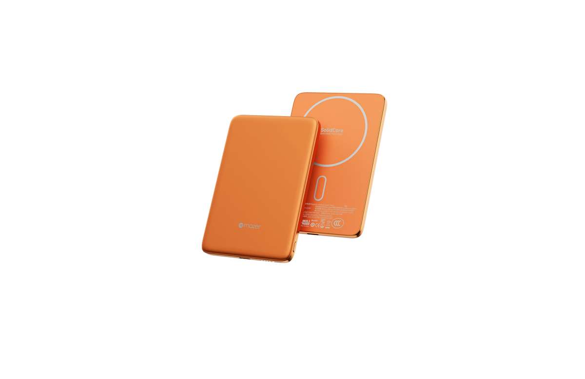 Mazer SolidCore Air 15W Ultra Slim 5000mAh SSB CCC+QR Powerbank Sunset Orange ( M-MagAir39-SO)