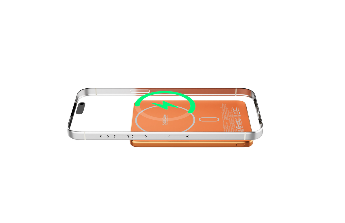 Mazer SolidCore Air 15W Ultra Slim 5000mAh SSB CCC+QR Powerbank Sunset Orange ( M-MagAir39-SO)