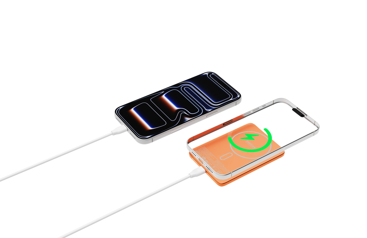 Mazer SolidCore Air 15W Ultra Slim 5000mAh SSB CCC+QR Powerbank Sunset Orange ( M-MagAir39-SO)