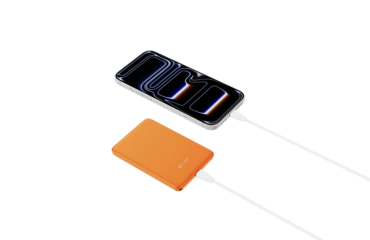 Mazer SolidCore Air 15W Ultra Slim 5000mAh SSB CCC+QR Powerbank Sunset Orange ( M-MagAir39-SO)