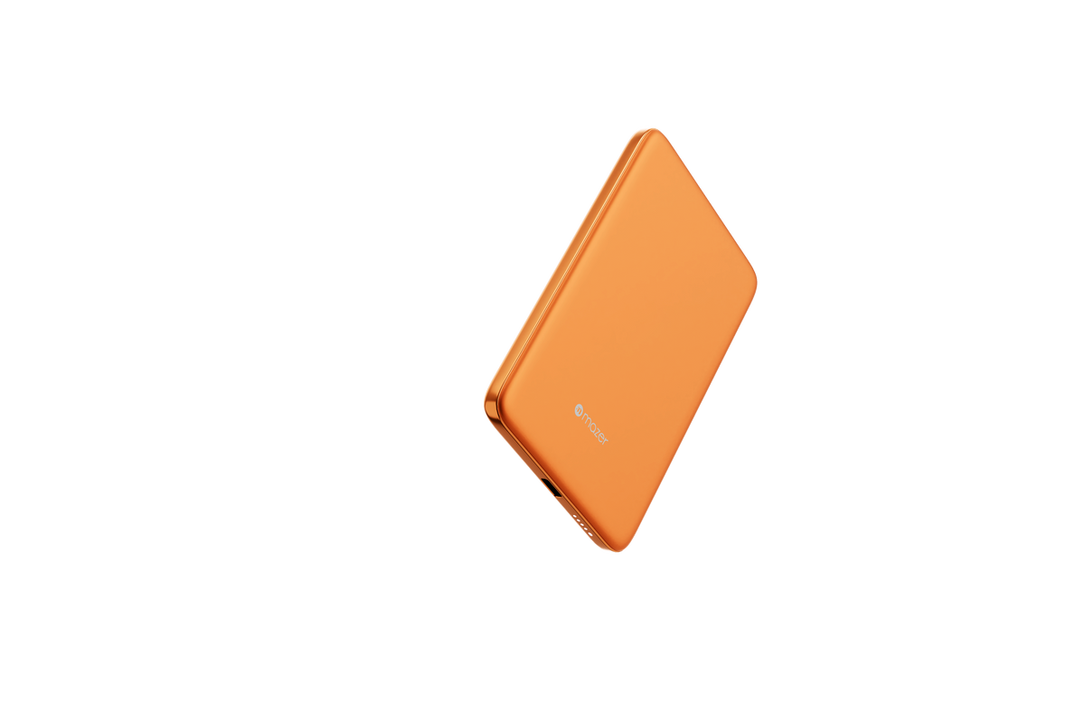 Mazer SolidCore Air 15W Ultra Slim 5000mAh SSB CCC+QR Powerbank Sunset Orange ( M-MagAir39-SO)
