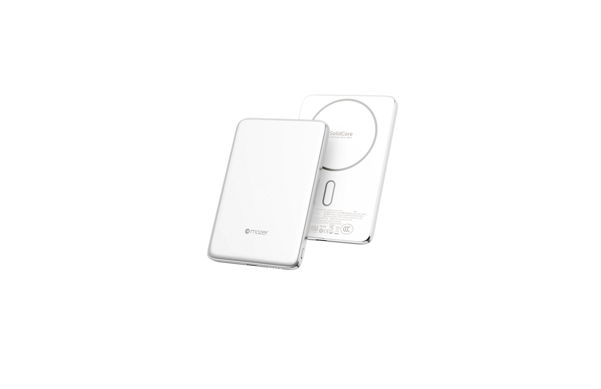 Mazer SolidCore Air 15W Ultra Slim 5000mAh SSB CCC+QR Powerbank Silver (M-MagAir39-BG)