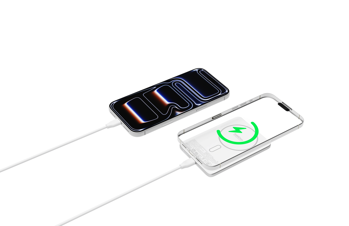 Mazer SolidCore Air 15W Ultra Slim 5000mAh SSB CCC+QR Powerbank Silver (M-MagAir39-BG)