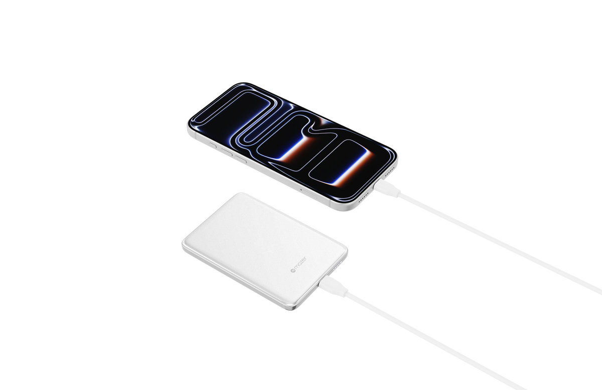 Mazer SolidCore Air 15W Ultra Slim 5000mAh SSB CCC+QR Powerbank Silver (M-MagAir39-BG)