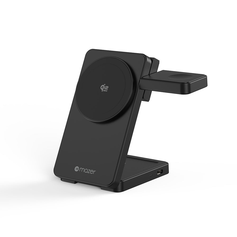 Mazer M-MagFold07 qi2.2 25W Foldable 3-in-1 Wireless Charger