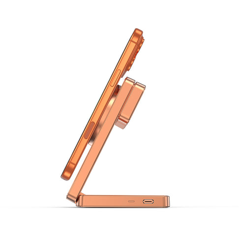 Mazer M-MagFold07 qi2.2 25W Foldable 3-in-1 Wireless Charger (Sunset Orange)