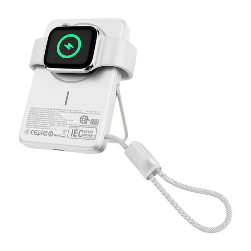 Mazer M-MagLink19 10kmAh PD27W CCC Power Bank with Built-in Stand and Cable (Silver)
