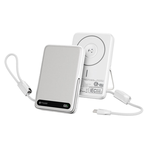 (週末値下)BIGBANG ペンラ型 充電器 PORTABLE CHARGER Mazer M-MagLink19 10kmAh PD27W CCC Power Bank with Built-in Stand