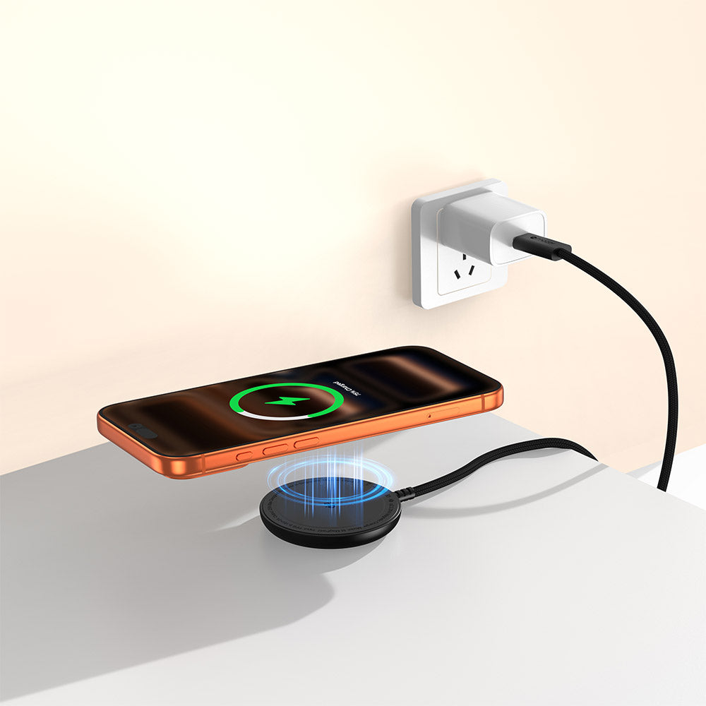 Mazer M-MagPad2 qi2.2 25W Wireless Charging Pad with 1.5M Cable (Black)
