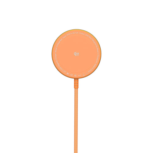 Mazer M-MagPad2 qi2.2 25W Wireless Charging Pad with 1.5M Cable (Sunset Orange)