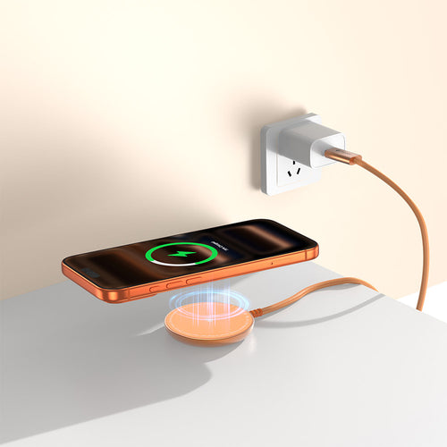 Mazer M-MagPad2 qi2.2 25W Wireless Charging Pad with 1.5M Cable (Sunset Orange)