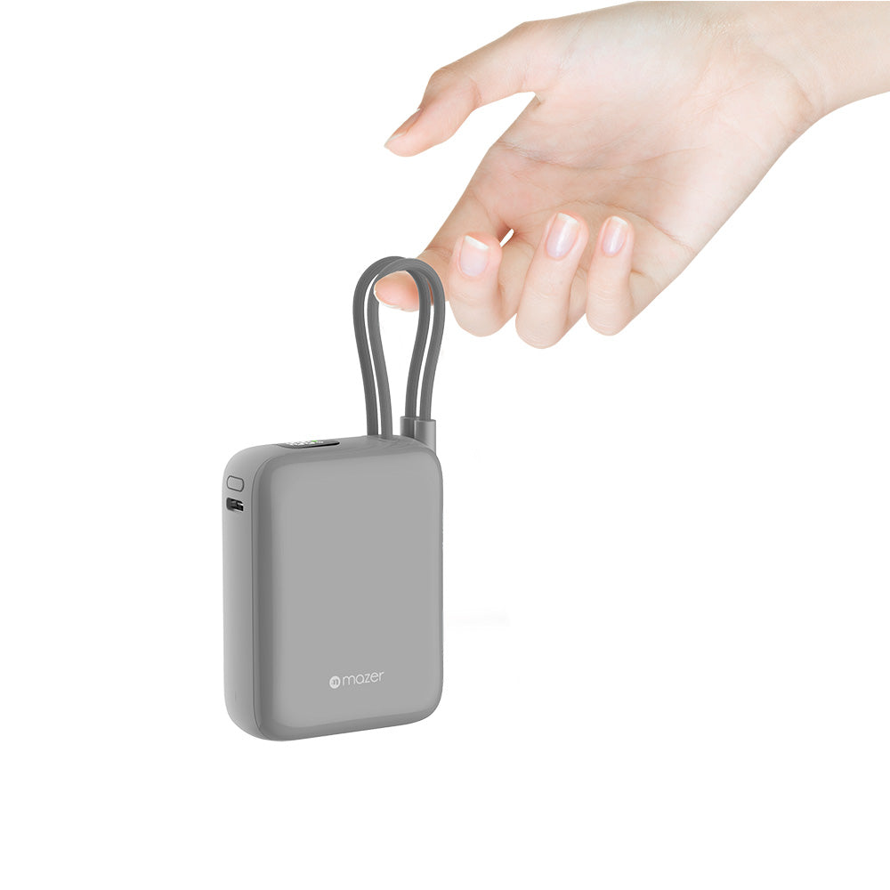 Mazer M-PC35CC PowerCharge Nano 10000mAh PD35W C-Cable Power Bank (CCC Certified) - Grey