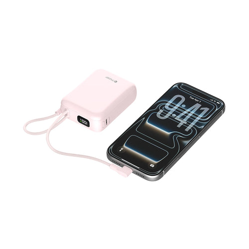Mazer M-PC35CC PowerCharge Nano 10000mAh PD35W C-Cable Power Bank (CCC Certified) - Pink