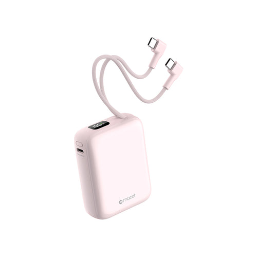 Mazer M-PC35CC PowerCharge Nano 10000mAh PD35W C-Cable Power Bank (CCC Certified) - Pink
