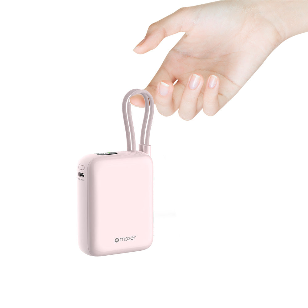Mazer M-PC35CC PowerCharge Nano 10000mAh PD35W C-Cable Power Bank (CCC Certified) - Pink